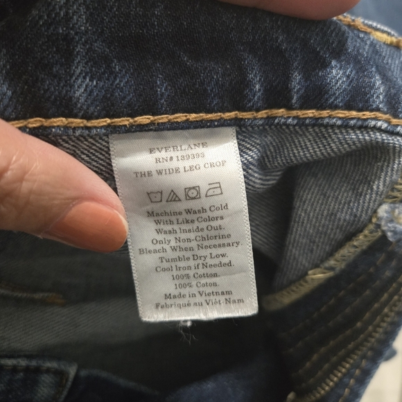 Everlane The Edition 02 Wide Leg Crop Jeans Size 23 #077 - Picture 8 of 9